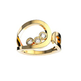 Bague Loop Trio Diamants - Lauredi