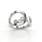 Bague Loop Trio Diamants Brilliant - Lauredi