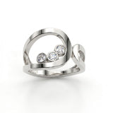 Bague Loop Trio Diamants Brilliant - Lauredi
