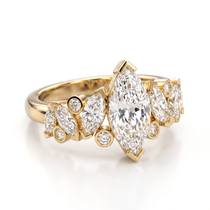Bague Mme La Marquise Diamant Marquise Blanc - Lauredi