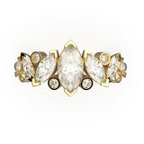 Bague Mme La Marquise Diamant Marquise Blanc, Or 18 carats - Lauredi