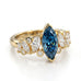 Bague Mme La Marquise Diamant Marquise Bleu - Lauredi