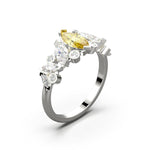 Bague Mme La Marquise Diamant Marquise Jaune, Or 18 carats - Lauredi