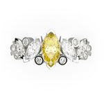 Bague Mme La Marquise Diamant Marquise Jaune, Or 18 carats - Lauredi