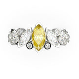 Bague Mme La Marquise Diamant Marquise Jaune, Or 18 carats - Lauredi