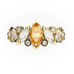 Bague Mme La Marquise Diamant Marquise Jaune, Or 18 carats - Lauredi