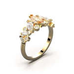 Bague Mme La Marquise Diamant Marquise Jaune, Or 18 carats - Lauredi