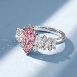 Bague Mme La Marquise Diamant Marquise Rose - Lauredi
