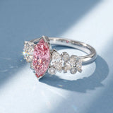 Bague Mme La Marquise Diamant Marquise Rose - Lauredi