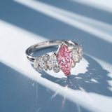Bague Mme La Marquise Diamant Marquise Rose - Lauredi