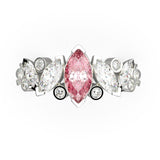 Bague Mme La Marquise Diamant Marquise Rose, Or 18 carats - Lauredi