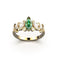 Bague Mme La Marquise Diamant Marquise Vert, Or 18 carats - Lauredi