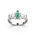 Bague Mme La Marquise en or recyclé 18 carats, diamant de laboratoire taille marquise vert – Lauredi