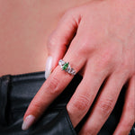 Bague Mme La Marquise Diamant Marquise Vert, Or 18 carats - Lauredi