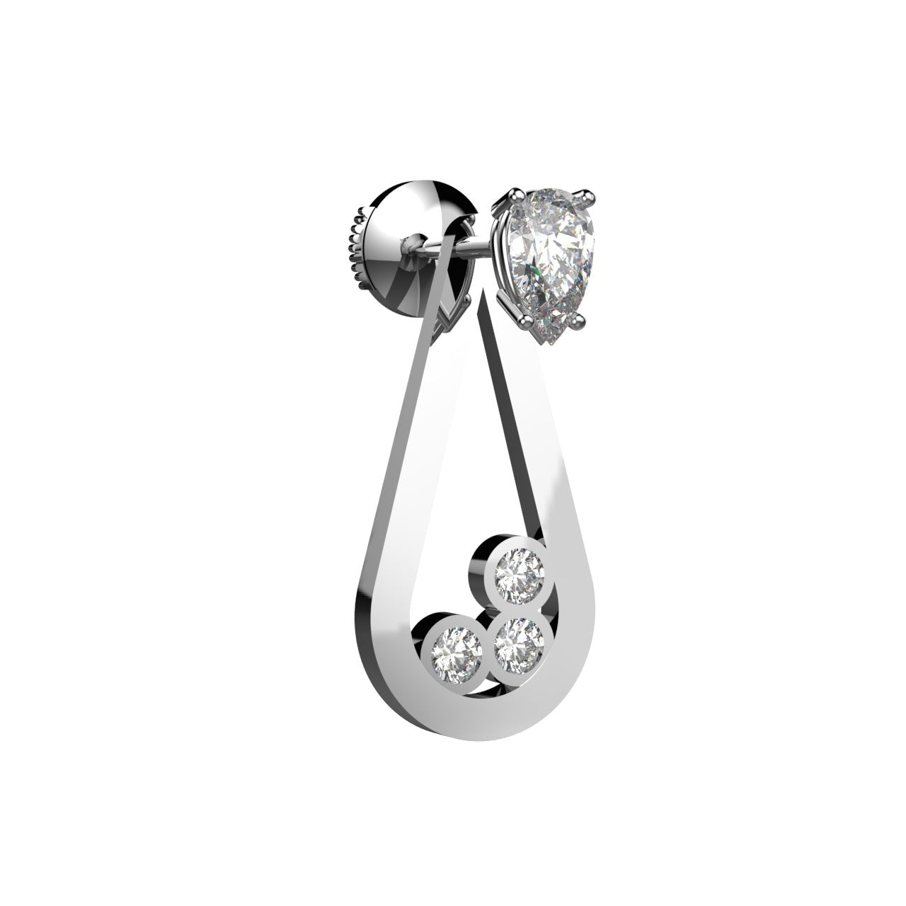 Boucle d'oreille  Loop trio single - Lauredi