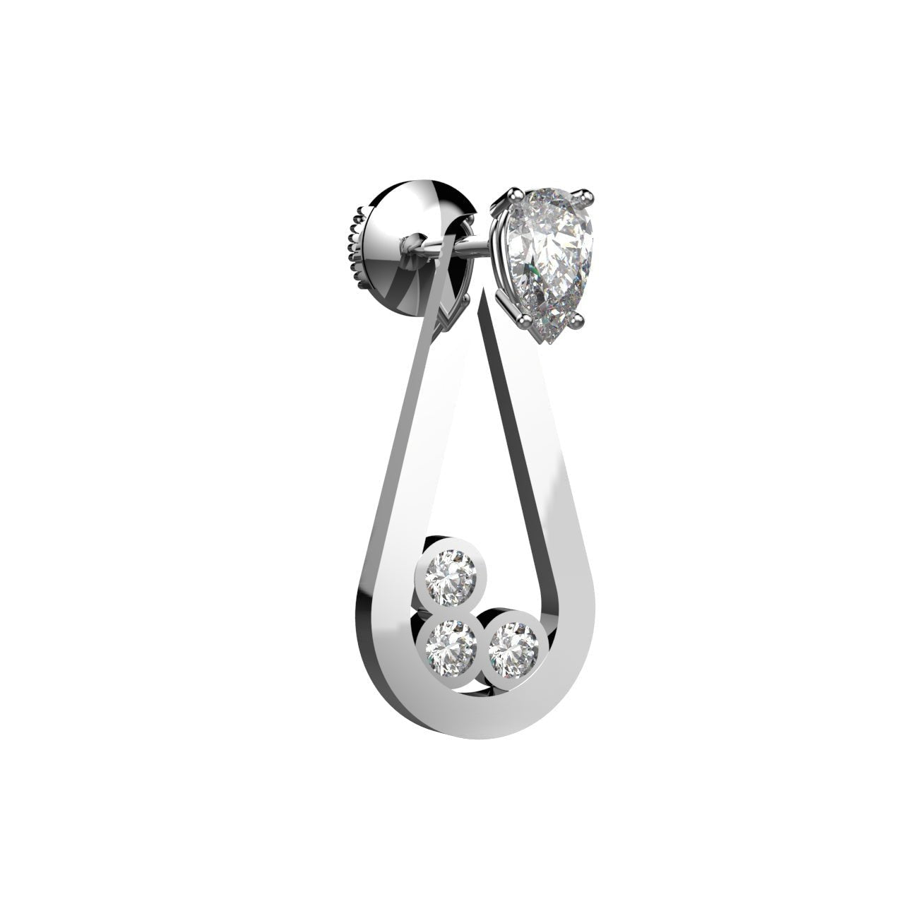 Boucle d'oreille  Loop trio single - Lauredi