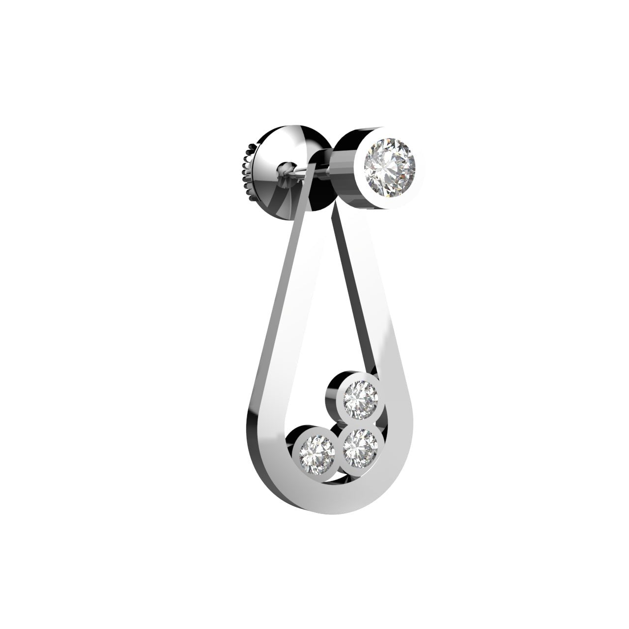 Boucle d'oreille  Loop trio single - Lauredi