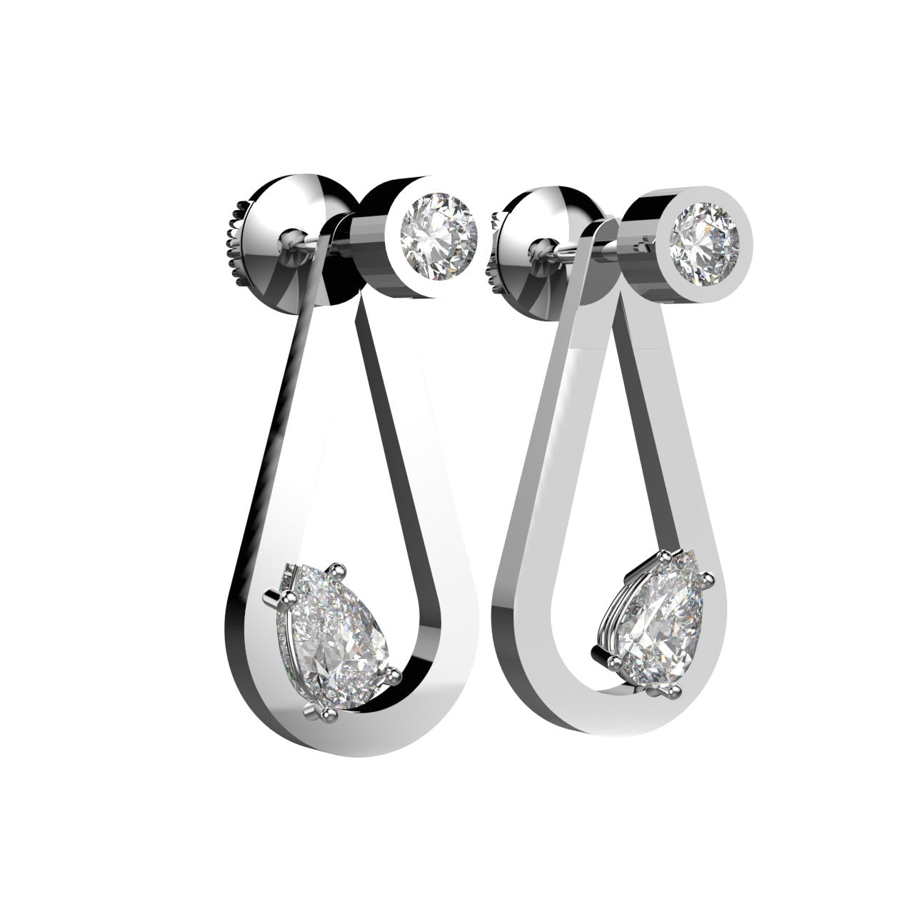 Boucles d'oreilles Loop pear - Lauredi