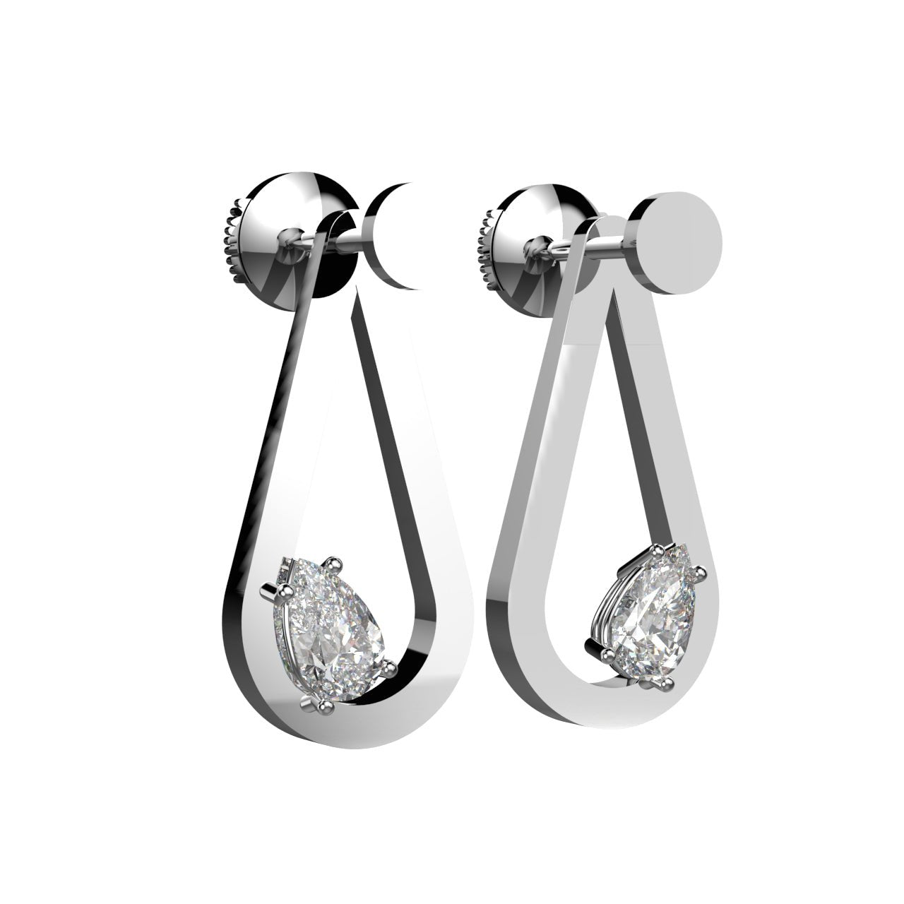 Boucles d'oreilles Loop pear - Lauredi