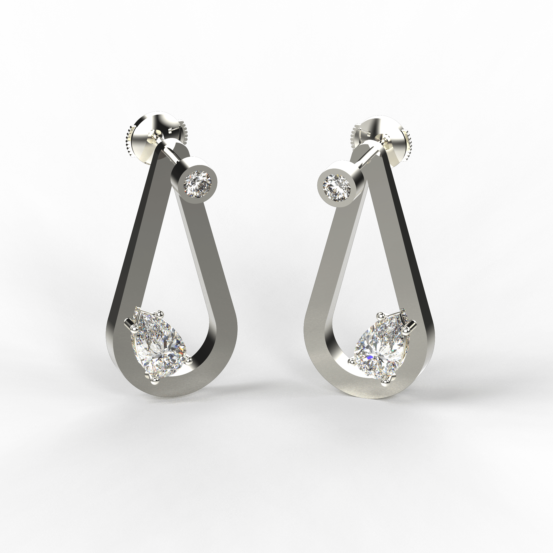 Boucles d'oreilles Loop pear - Lauredi