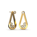 Boucles d'oreilles Loop Trio Diamants — Diamant blanc - Lauredi