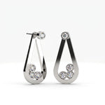 Boucles d'oreilles Loop Trio Diamants — Diamant blanc - Lauredi