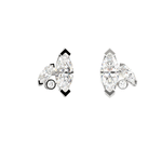 Boucles d'oreilles Mme La Marquise Diamant Marquise Blanc, Or 18 carats - Lauredi