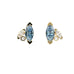 Boucles d'oreilles Mme La Marquise en or recyclé 18 carats, diamant de laboratoire taille marquise bleu – Lauredi