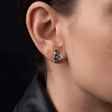 Boucles d'oreilles Mme La Marquise Diamant Marquise Bleu, Or 18 carats - Lauredi