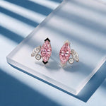 Boucles d'oreilles Mme La Marquise Diamant Marquise Rose - Lauredi