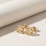 Puces Faubourg 1925 diamants Asscher jaunes - Lauredi