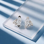 Boucles d'oreilles Mme La Marquise diamant marquise blanc - Lauredi