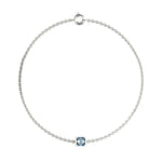 Baby Faubourg 1925 Bracelet - 1 Blue Asscher Diamond, 18 carat White/Yellow Gold - Lauredi