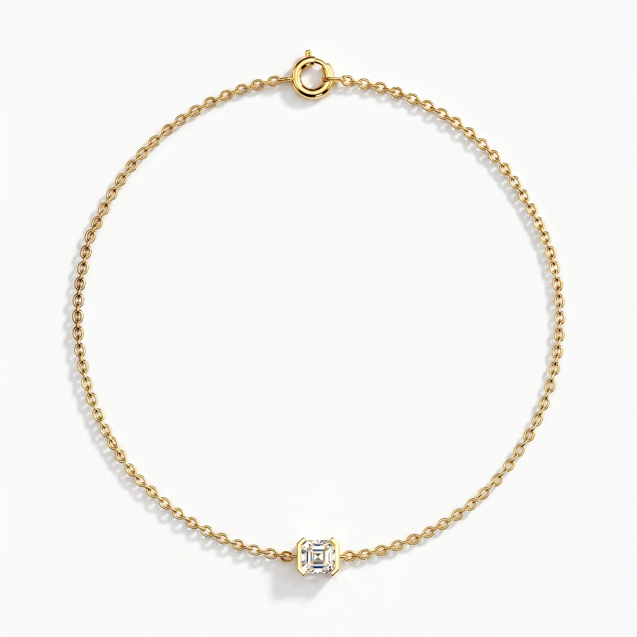 Pulsera Faubourg 1925 en oro reciclado de 18 quilates con diamante de laboratorio talla Asscher blanco – Lauredi