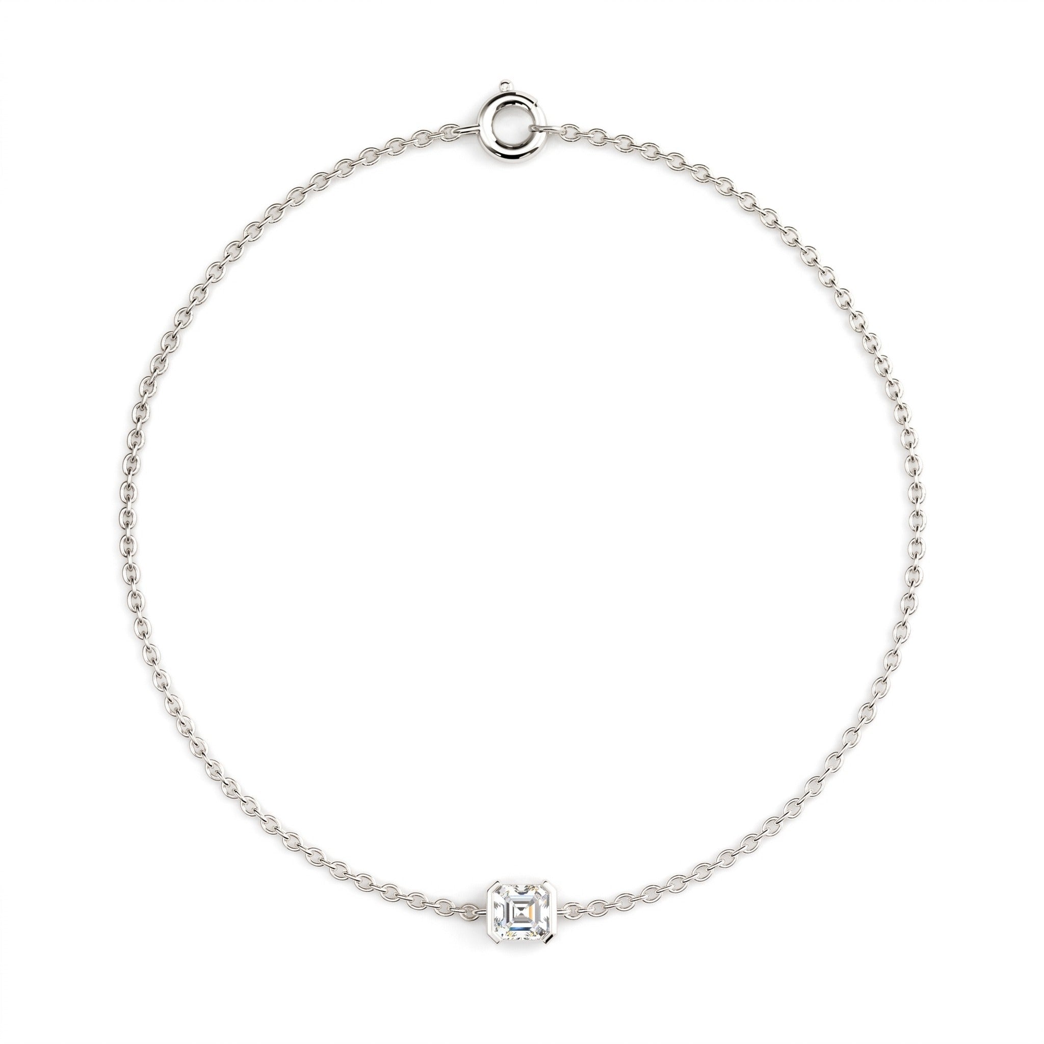 Pulsera Faubourg 1925 en oro reciclado de 18 quilates con diamante de laboratorio talla Asscher blanco – Lauredi