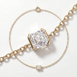 Pulsera Faubourg 1925 en oro reciclado de 18 quilates con diamante de laboratorio talla Asscher blanco – Lauredi