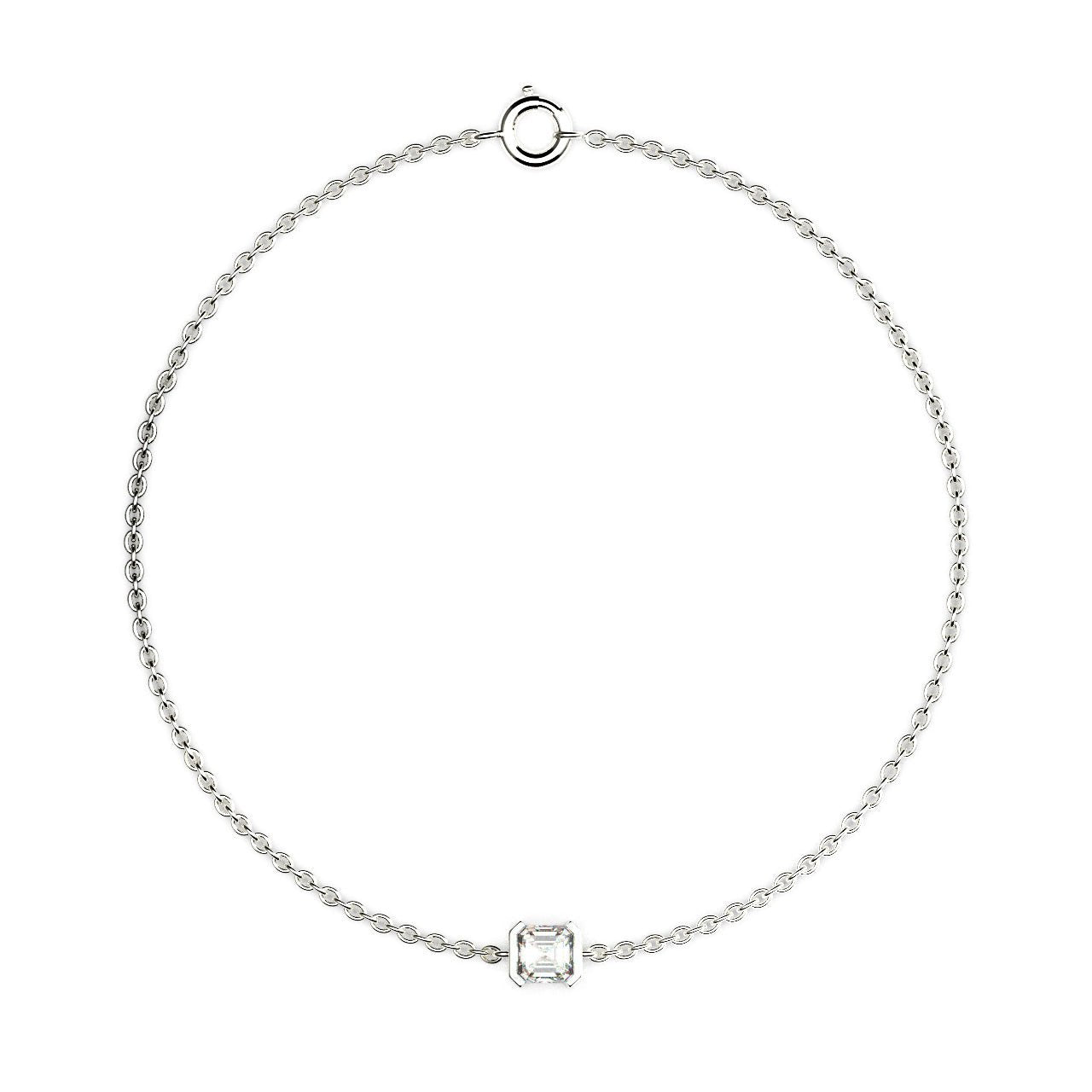 Bracelet Baby Faubourg 1925 - Diamant Asscher Blanc, Or Blanc/Jaune 18 carats - Lauredi