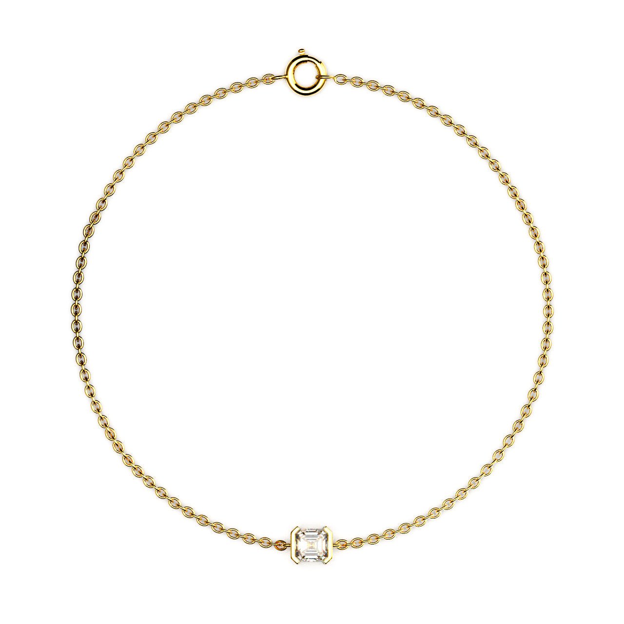 Bracelet Baby Faubourg 1925 - Diamant Asscher Blanc, Or Blanc/Jaune 18 carats - Lauredi