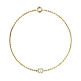 Bracelet Baby Faubourg 1925 - Diamant Asscher Blanc, Or Blanc/Jaune 18 carats - Lauredi