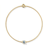 Pulsera Faubourg 1925 en oro reciclado de 18 quilates con diamante de laboratorio talla Asscher azul – Lauredi