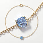 Pulsera Faubourg 1925 en oro reciclado de 18 quilates con diamante de laboratorio talla Asscher azul – Lauredi