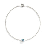 Pulsera Faubourg 1925 en oro reciclado de 18 quilates con diamante de laboratorio talla Asscher azul – Lauredi