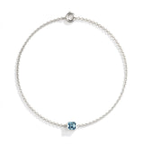Pulsera Faubourg 1925 en oro reciclado de 18 quilates con diamante de laboratorio talla Asscher azul – Lauredi