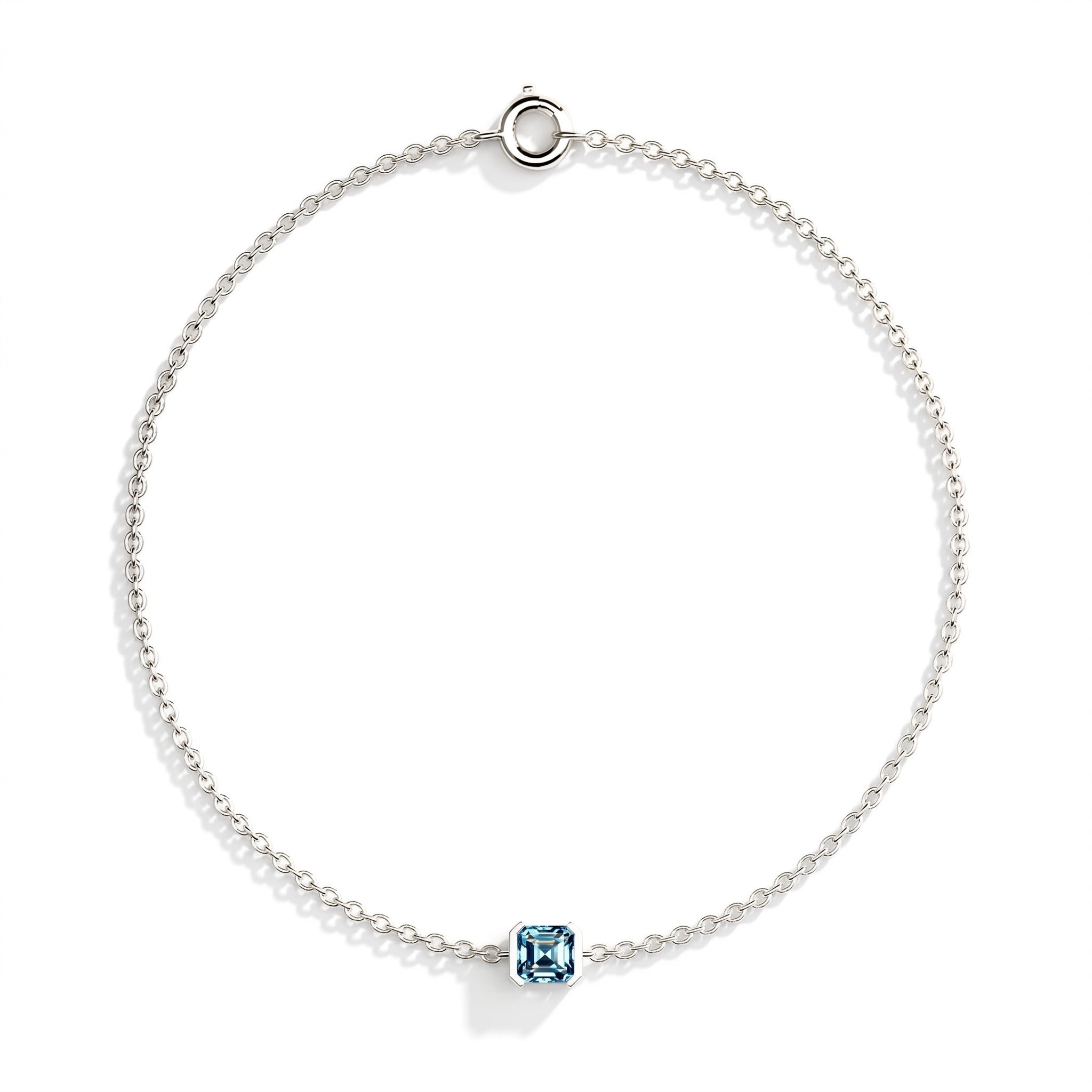Bracciale Faubourg 1925 in oro riciclato 18 carati con diamante di laboratorio taglio Asscher blu – Lauredi