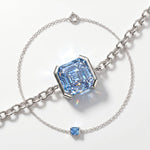 Pulsera Faubourg 1925 en oro reciclado de 18 quilates con diamante de laboratorio talla Asscher azul – Lauredi