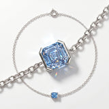 Pulsera Faubourg 1925 en oro reciclado de 18 quilates con diamante de laboratorio talla Asscher azul – Lauredi