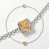 Pulsera Faubourg 1925 en oro reciclado de 18 quilates con diamante de laboratorio talla Asscher amarillo – Lauredi
