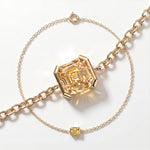 Pulsera Faubourg 1925 en oro reciclado de 18 quilates con diamante de laboratorio talla Asscher amarillo – Lauredi