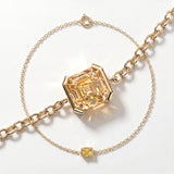 Pulsera Faubourg 1925 en oro reciclado de 18 quilates con diamante de laboratorio talla Asscher amarillo – Lauredi
