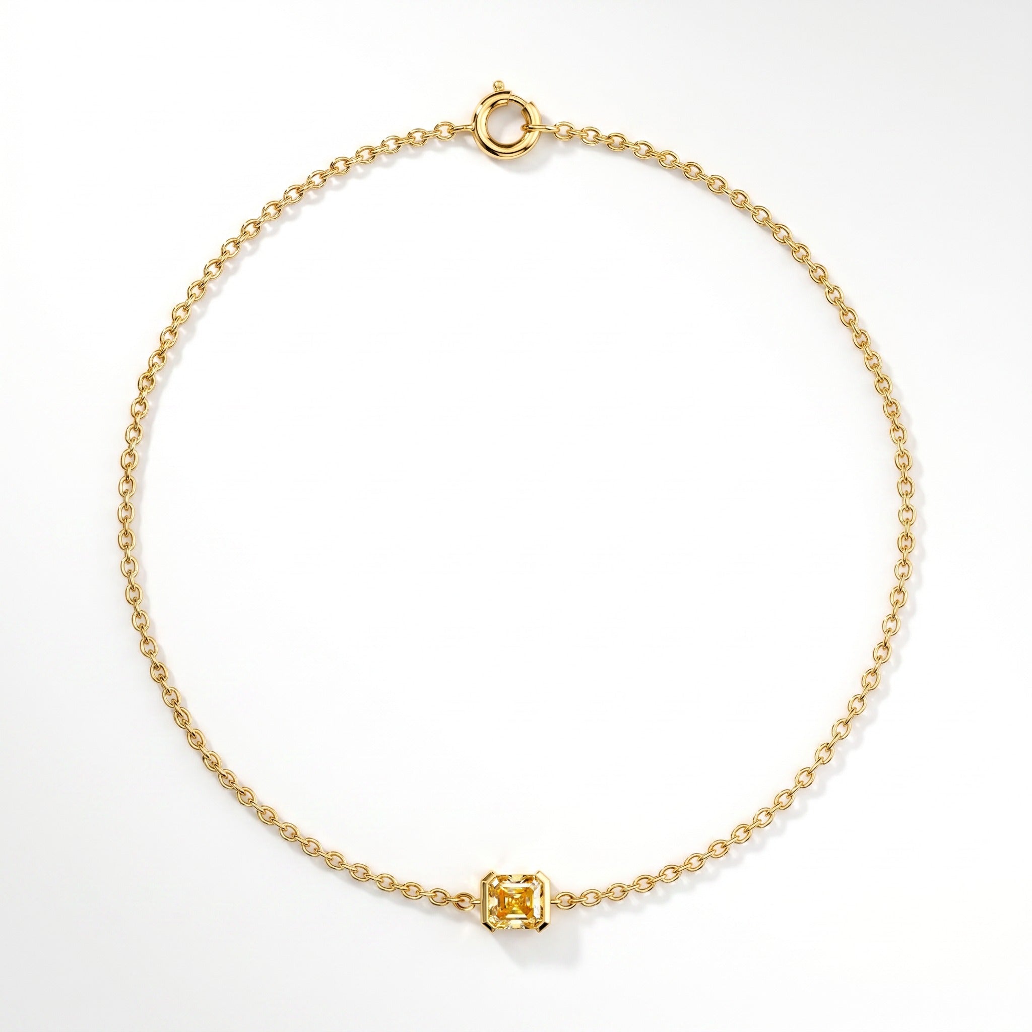 Pulsera Faubourg 1925 en oro reciclado de 18 quilates con diamante de laboratorio talla Asscher amarillo – Lauredi